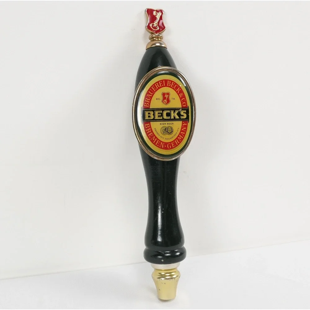 Becks Beer Tap Handle Vintage Brauerei Beck & Co Bremen Germany Green 12